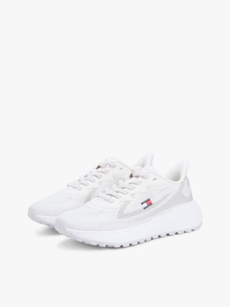 Άσπρο Sneakers Με Jacquard Πλέξη  Γυναίκες