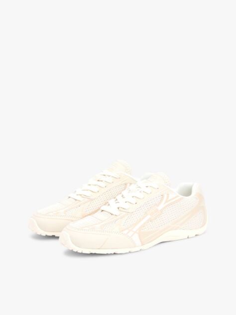 Beige Mesh Panel Archive Runner Trainers  Women