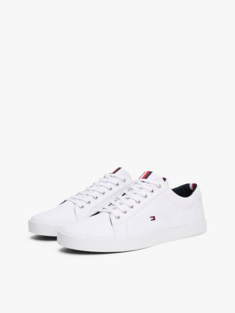 White Iconic Contrast Panel Trainers  Men