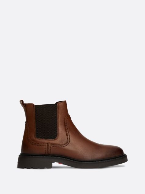 Brown Lightweight Leather Chelsea Boots  Men