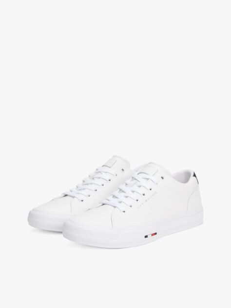 Multi Leather Logo Lace-Up Trainers  Men