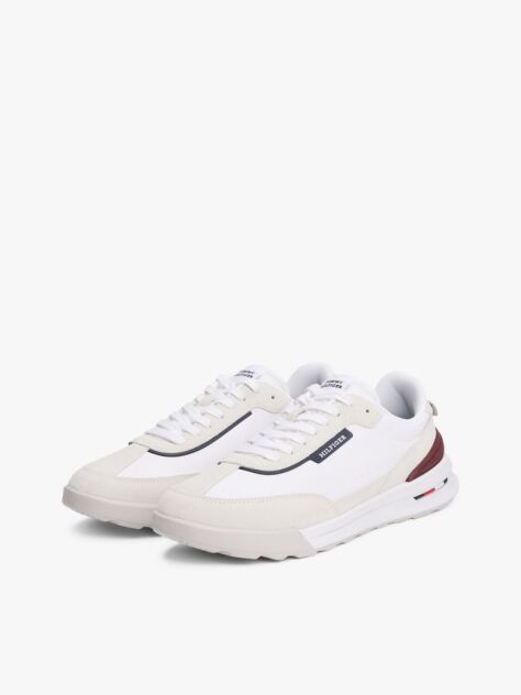 White Suede Cleat Classic Runner Trainers  Men