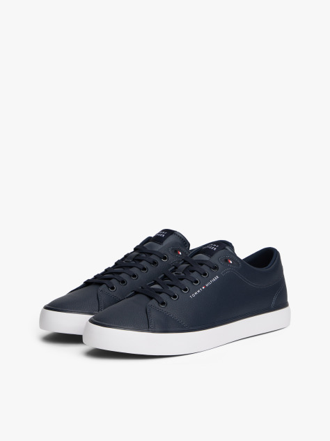 Blue Debossed Logo Trainers  Men
