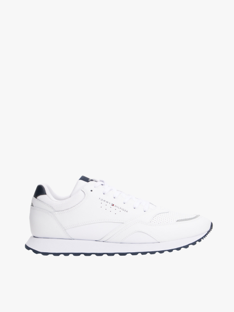 White Contrast Heel Logo Cleat Trainers  Men
