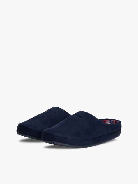 Blue Logo Warm Lined Slippers  Men