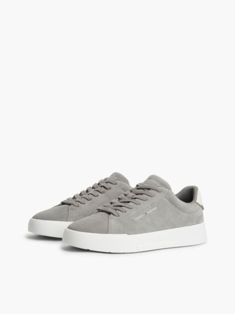 Γκρι Σουέτ Sneakers Με Ανάγλυφο Λογότυπο  Άνδρες