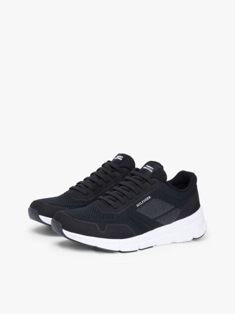 Μαύρο Πλεκτά Sneakers Με Signature Λεπτομέρειες  Άνδρες
