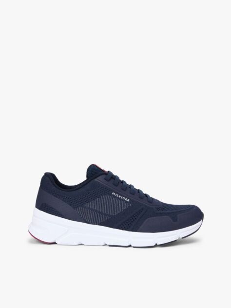 Blue Signature Knitted Sneakers  Men
