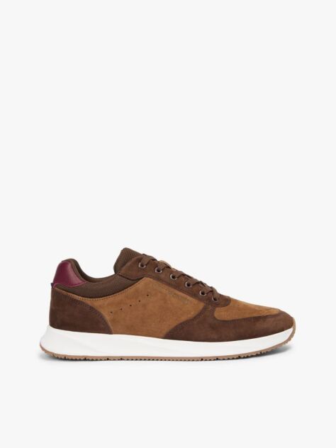 Καφέ Σουέτ Sneakers Με Αντιθέσεις  Άνδρες