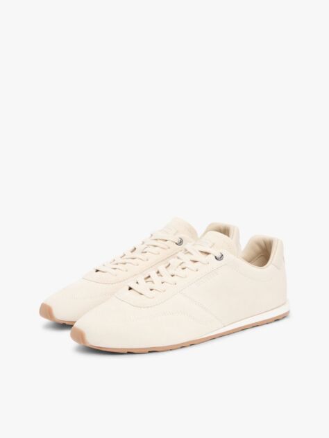 Beige Suede Hilfiger Monotype Cleat Trainers  Men
