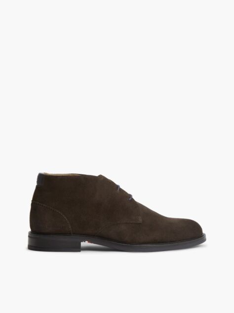 Brown Suede Lace-Up Ankle Boots  Men