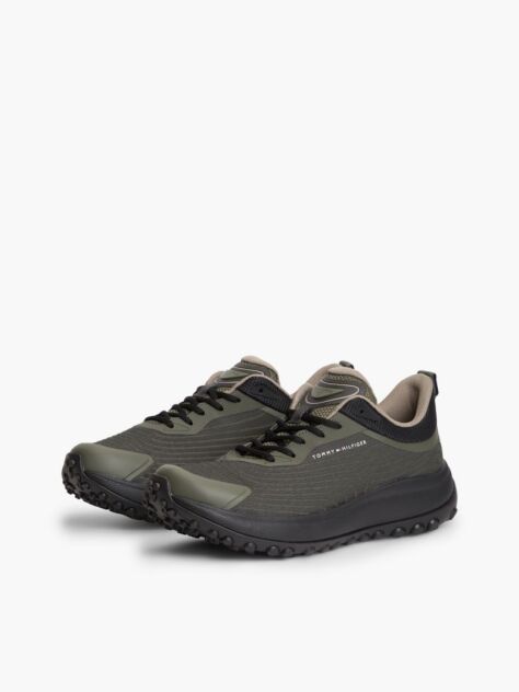 Πράσινο Sneakers Outdoor Με Πλεκτά Πάνελ  Άνδρες