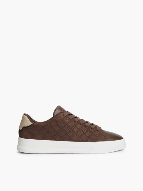 Καφέ TH Monogram Σουέτ Sneakers  Άνδρες