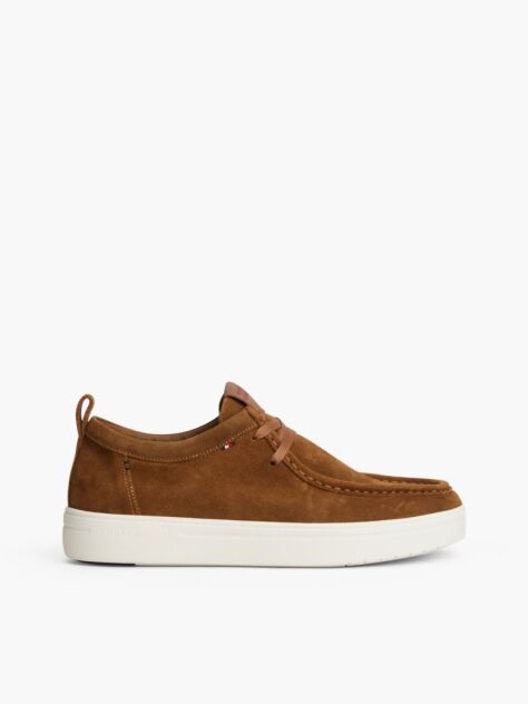 Brown Lightweight Suede Moc Toe Shoes  Men