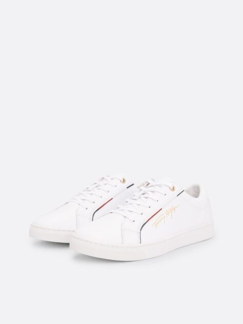 White Signature Cupsole Trainers  Women