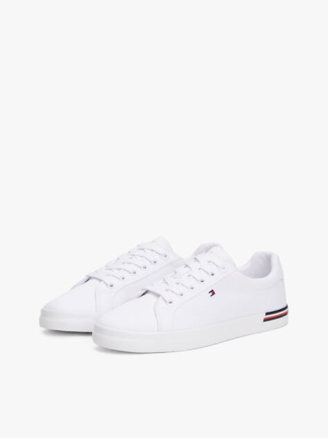 White Essential Signature Tape Trainers  Women