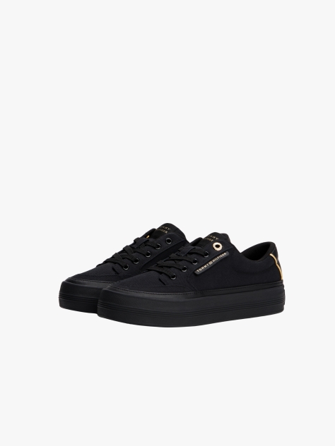 Black Contrast Trim Trainers  Women