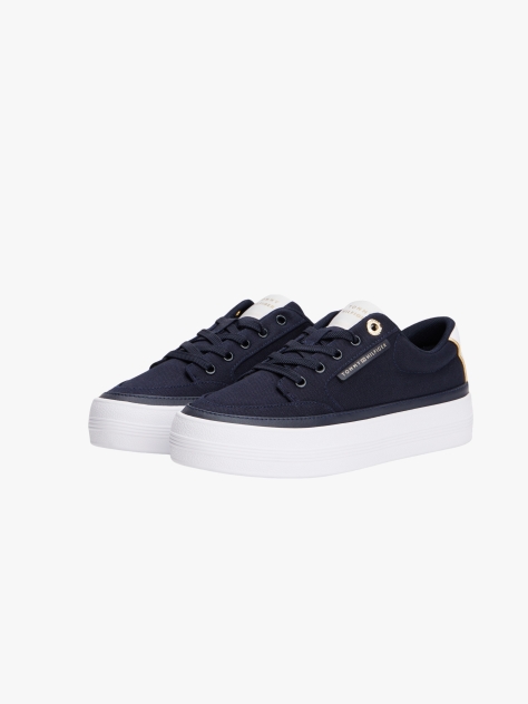 Blue Contrast Trim Trainers  Women