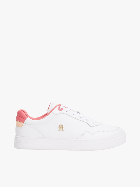 Άσπρο Δερμάτινα Sneakers Με Colour-Pop Λεπτομέρειες  Γυναίκες
