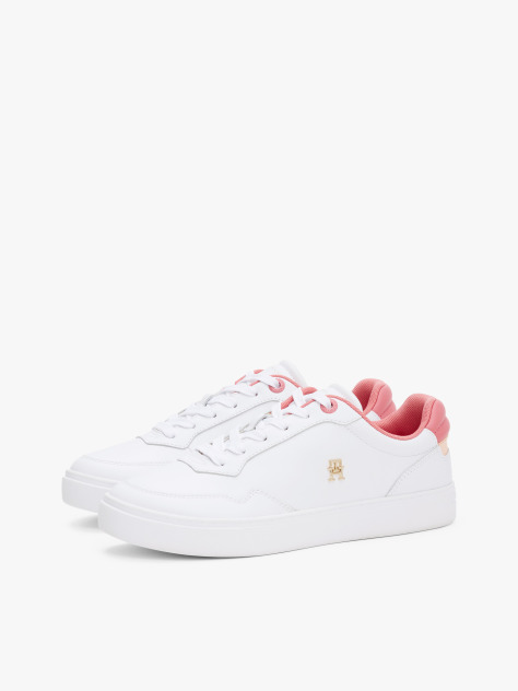 Άσπρο Δερμάτινα Sneakers Με Colour-Pop Λεπτομέρειες  Γυναίκες