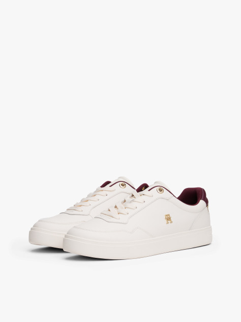 Άσπρο Δερμάτινα Sneakers Με Colour-Pop Λεπτομέρειες  Γυναίκες