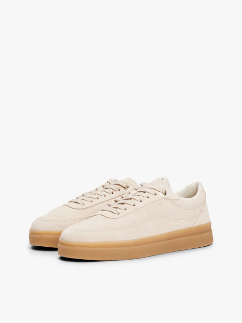 Μπεζ Σουέτ Sneakers Με Ανάγλυφες Λεπτομέρειες  Γυναίκες