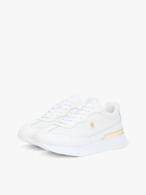 Άσπρο Δερμάτινα Sneakers Με Μονόγραμμα TH  Γυναίκες