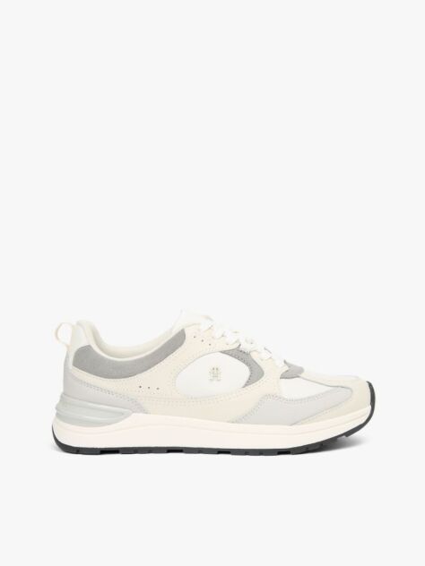Multi TH Monogram Leather Mixed Texture Trainers  Women