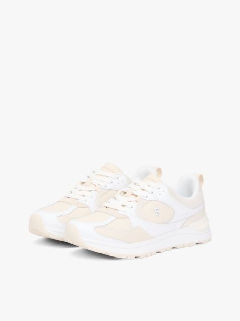 Multi TH Monogram Leather Mixed Texture Trainers  Women