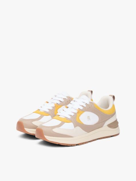 Multi TH Monogram Δερμάτινα Sneakers Με Μίξη Υφών  Γυναίκες