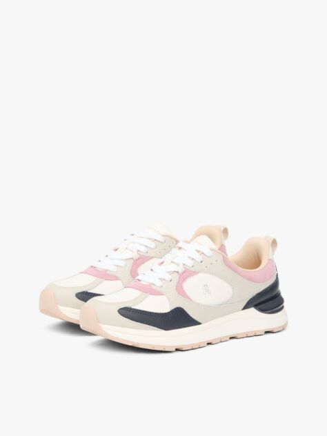 Multi TH Monogram Δερμάτινα Sneakers Με Μίξη Υφών  Γυναίκες