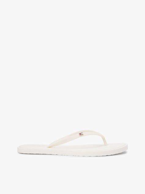 White Chic Enamel Flag Flip-Flops  Women