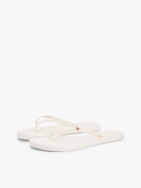 White Chic Enamel Flag Flip-Flops  Women