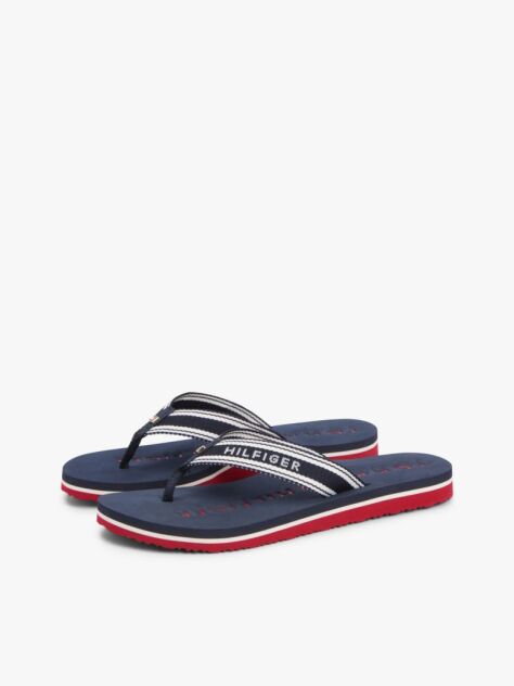 Multi Webbing Strap Signature Flip-Flops  Women
