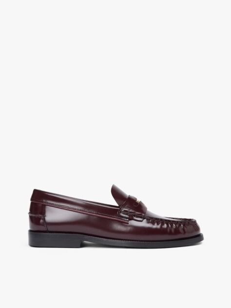 Red Patent Leather Cushioned Loafers  Women