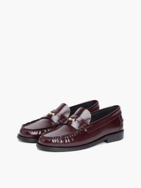 Red Patent Leather Cushioned Loafers  Women