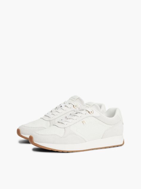 Μπεζ Σουέτ Sneakers Με Μονόγραμμα TH  Γυναίκες