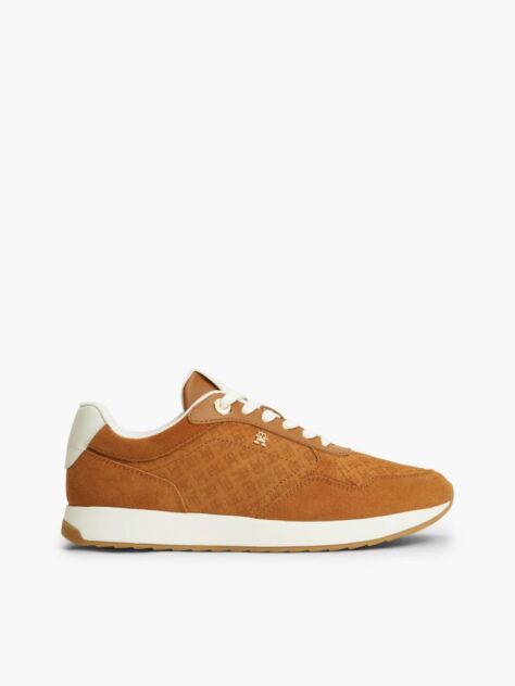 Καφέ TH Monogram Σουέτ Sneakers  Γυναίκες