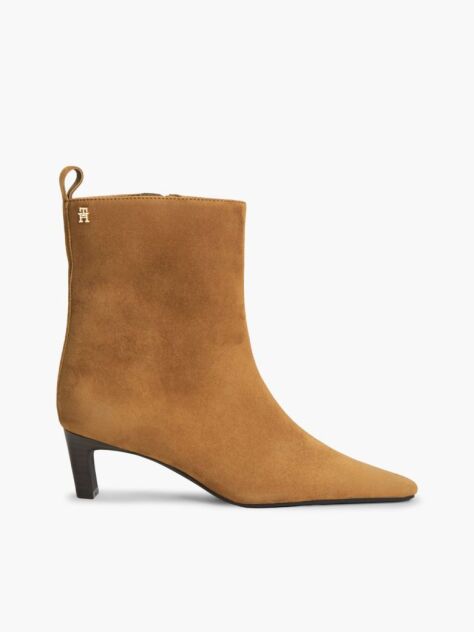 Brown Kitten Heel Suede Ankle Boots  Women