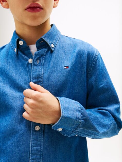 Denim Chambray Denim Πουκάμισο  Αγόρια