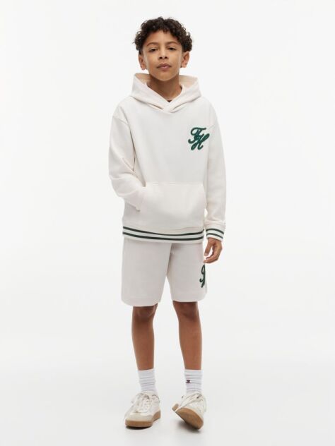 Μπεζ Hoody Με Κεντητό Λογότυπο  Αγόρια