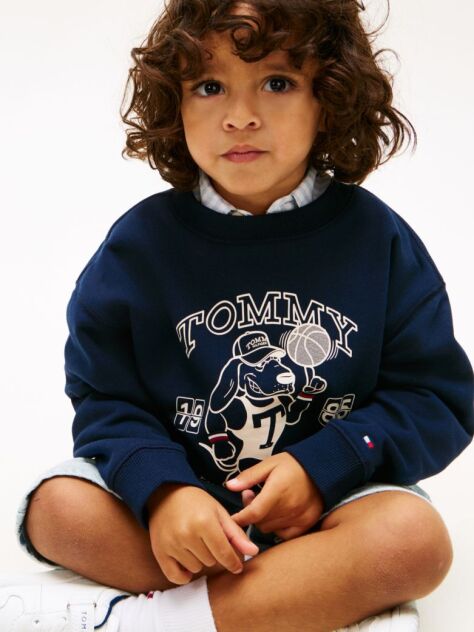 Blue Graphic Logo Terry Sweatshirt  Boys