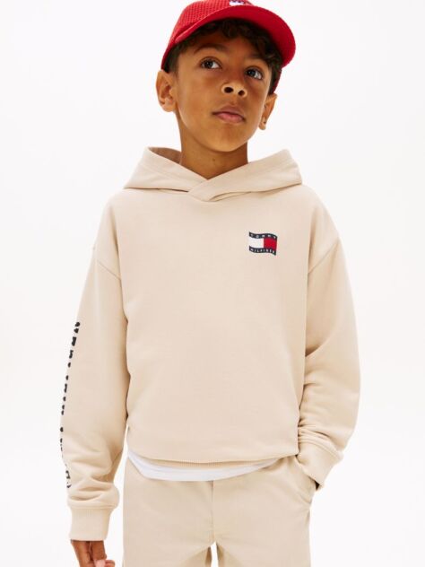 Μπεζ Βαμβακερό Hoody Με Κυματιστό Σημαιάκι  Αγόρια
