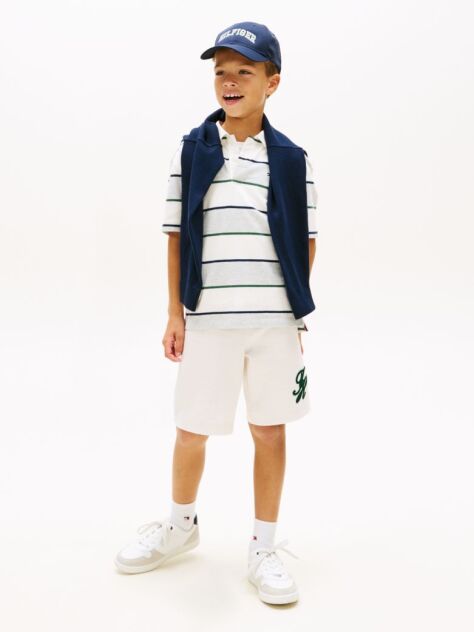 Beige Logo Embroidery Sweat Shorts  Boys