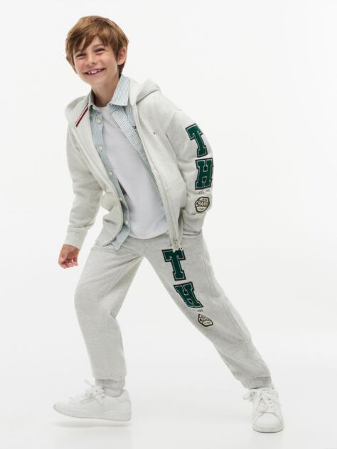 Γκρι Παντελόνι Φόρμας Με Varsity Appliqué Λογότυπο  Αγόρια