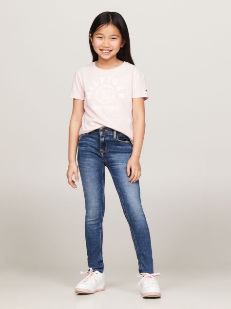 Blue Nora Raw Hem Skinny Jeans  Girls