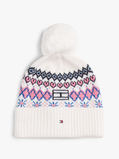 Beige Fairisle Beanie  Girls
