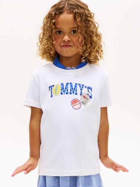 White Fruit Logo Jersey T-Shirt  Girls