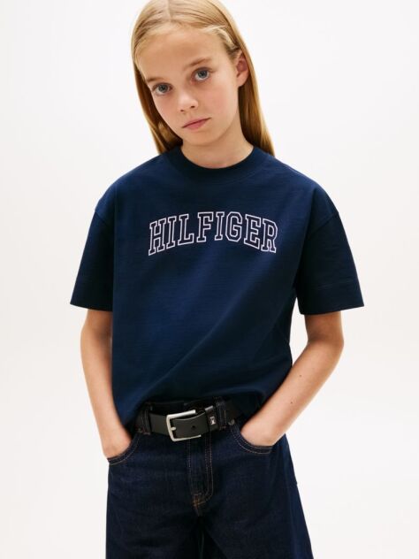 Blue Logo Jersey Crew Neck T-Shirt  Girls