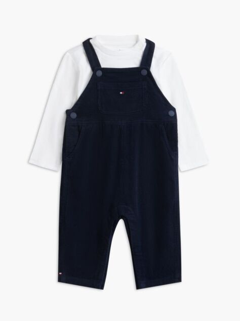 Blue Relaxed Corduroy Dungaree Set  Newborn